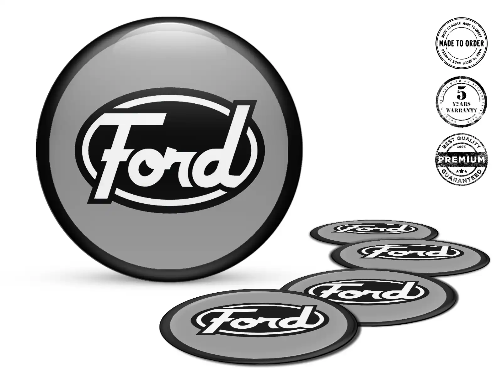 Ford Calcomanías de Rueda Estilo Insignias de Silicona Mejoradas